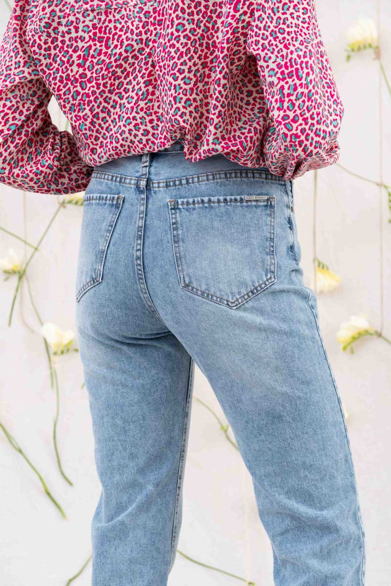 Jean Mom India Con Localizado