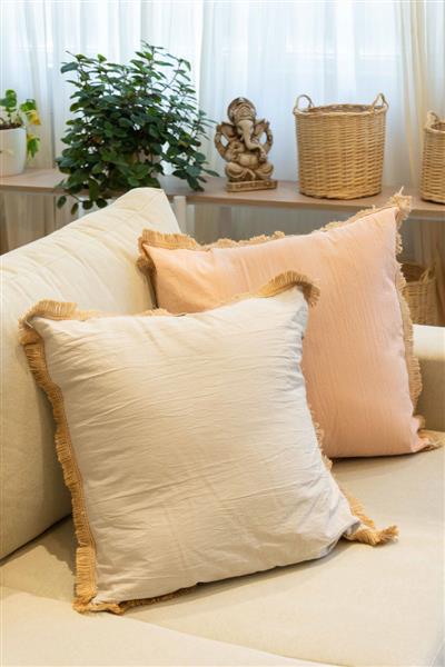 Almohadon Flecos de Yute 50x50