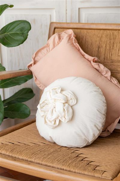 Almohadon Circular con Flor x 40
